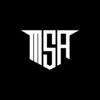MSA letter logo design with white background in illustrator, logo modern alphabet font overlap style, calligraphy designs for logo, Poster, Invitation, etc. vector