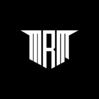 MRM letter logo design with white background in illustrator, logo modern alphabet font overlap style, calligraphy designs for logo, Poster, Invitation, etc. vector