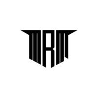 MRM letter logo design with white background in illustrator, logo modern alphabet font overlap style, calligraphy designs for logo, Poster, Invitation, etc. vector