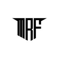 MRF letter logo design with white background in illustrator, logo modern alphabet font overlap style, calligraphy designs for logo, Poster, Invitation, etc. vector