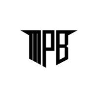 MPB letter logo design with white background in illustrator, logo modern alphabet font overlap style, calligraphy designs for logo, Poster, Invitation, etc. vector