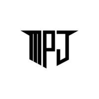 MPJ letter logo design with white background in illustrator, logo modern alphabet font overlap style, calligraphy designs for logo, Poster, Invitation, etc. vector