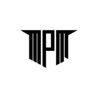 MPM letter logo design with white background in illustrator, logo modern alphabet font overlap style, calligraphy designs for logo, Poster, Invitation, etc. vector