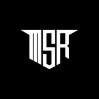 MSR letter logo design with white background in illustrator, logo modern alphabet font overlap style, calligraphy designs for logo, Poster, Invitation, etc. vector