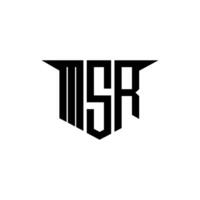 MSR letter logo design with white background in illustrator, logo modern alphabet font overlap style, calligraphy designs for logo, Poster, Invitation, etc. vector