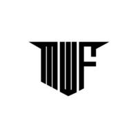 MWF letter logo design with white background in illustrator, logo modern alphabet font overlap style, calligraphy designs for logo, Poster, Invitation, etc. vector