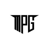 MPG letter logo design with white background in illustrator, logo modern alphabet font overlap style, calligraphy designs for logo, Poster, Invitation, etc. vector