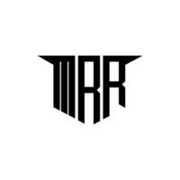 MRR letter logo design with white background in illustrator, logo modern alphabet font overlap style, calligraphy designs for logo, Poster, Invitation, etc. vector