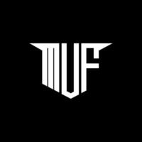 MUF letter logo design with white background in illustrator, logo modern alphabet font overlap style, calligraphy designs for logo, Poster, Invitation, etc. vector