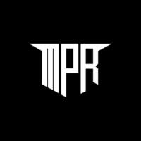 MPR letter logo design with white background in illustrator, logo modern alphabet font overlap style, calligraphy designs for logo, Poster, Invitation, etc. vector