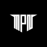 MPN letter logo design with white background in illustrator, logo modern alphabet font overlap style, calligraphy designs for logo, Poster, Invitation, etc. vector