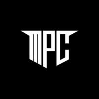 MPC letter logo design with white background in illustrator, logo modern alphabet font overlap style, calligraphy designs for logo, Poster, Invitation, etc. vector