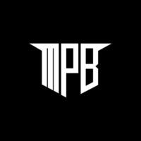 MPB letter logo design with white background in illustrator, logo modern alphabet font overlap style, calligraphy designs for logo, Poster, Invitation, etc. vector