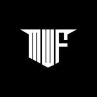 MWF letter logo design with white background in illustrator, logo modern alphabet font overlap style, calligraphy designs for logo, Poster, Invitation, etc. vector