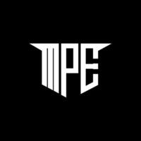 MPE letter logo design with white background in illustrator, logo modern alphabet font overlap style, calligraphy designs for logo, Poster, Invitation, etc. vector