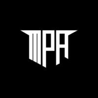 MPA letter logo design with white background in illustrator, logo modern alphabet font overlap style, calligraphy designs for logo, Poster, Invitation, etc. vector