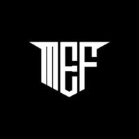 MEF letter logo design with white background in illustrator, logo modern alphabet font overlap style, calligraphy designs for logo, Poster, Invitation, etc. vector