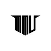 MMU letter logo design with white background in illustrator, logo modern alphabet font overlap style, calligraphy designs for logo, Poster, Invitation, etc. vector
