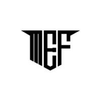 MEF letter logo design with white background in illustrator, logo modern alphabet font overlap style, calligraphy designs for logo, Poster, Invitation, etc. vector