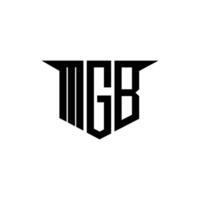 MGB letter logo design with white background in illustrator, logo modern alphabet font overlap style, calligraphy designs for logo, Poster, Invitation, etc. vector