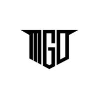 MGO letter logo design with white background in illustrator, logo modern alphabet font overlap style, calligraphy designs for logo, Poster, Invitation, etc. vector