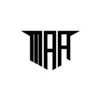 MAA letter logo design with white background in illustrator, logo modern alphabet font overlap style, calligraphy designs for logo, Poster, Invitation, etc. vector