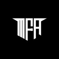 MFA letter logo design with white background in illustrator, logo modern alphabet font overlap style, calligraphy designs for logo, Poster, Invitation, etc. vector