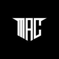MAC letter logo design with white background in illustrator, logo modern alphabet font overlap style, calligraphy designs for logo, Poster, Invitation, etc. vector
