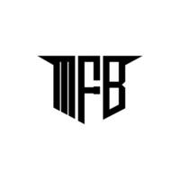 MFB letter logo design with white background in illustrator, logo modern alphabet font overlap style, calligraphy designs for logo, Poster, Invitation, etc. vector