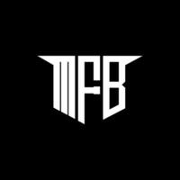 MFB letter logo design with white background in illustrator, logo modern alphabet font overlap style, calligraphy designs for logo, Poster, Invitation, etc. vector