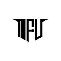 MFU letter logo design with white background in illustrator, logo modern alphabet font overlap style, calligraphy designs for logo, Poster, Invitation, etc. vector