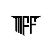 MFF letter logo design with white background in illustrator, logo modern alphabet font overlap style, calligraphy designs for logo, Poster, Invitation, etc. vector