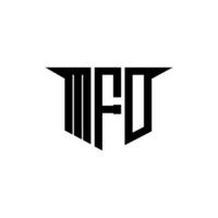 MFD letter logo design with white background in illustrator, logo modern alphabet font overlap style, calligraphy designs for logo, Poster, Invitation, etc. vector