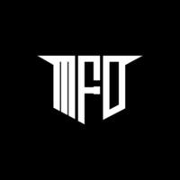 MFD letter logo design with white background in illustrator, logo modern alphabet font overlap style, calligraphy designs for logo, Poster, Invitation, etc. vector