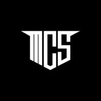 MCS letter logo design with white background in illustrator, logo modern alphabet font overlap style, calligraphy designs for logo, Poster, Invitation, etc. vector