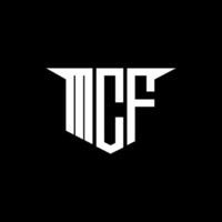 MCF letter logo design with white background in illustrator, logo modern alphabet font overlap style, calligraphy designs for logo, Poster, Invitation, etc. vector