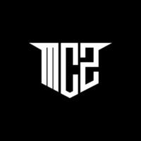 MCZ letter logo design with white background in illustrator, logo modern alphabet font overlap style, calligraphy designs for logo, Poster, Invitation, etc. vector