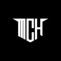 MCH letter logo design with white background in illustrator, logo modern alphabet font overlap style, calligraphy designs for logo, Poster, Invitation, etc. vector