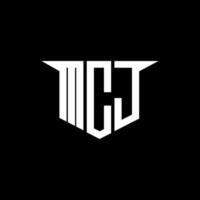 MCJ letter logo design with white background in illustrator, logo modern alphabet font overlap style, calligraphy designs for logo, Poster, Invitation, etc. vector