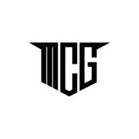 MCG letter logo design with white background in illustrator, logo modern alphabet font overlap style, calligraphy designs for logo, Poster, Invitation, etc. vector