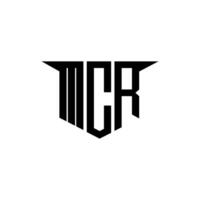MCR letter logo design with white background in illustrator, logo modern alphabet font overlap style, calligraphy designs for logo, Poster, Invitation, etc. vector