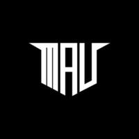 MAU letter logo design with white background in illustrator, logo modern alphabet font overlap style, calligraphy designs for logo, Poster, Invitation, etc. vector