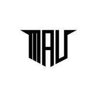 MAU letter logo design with white background in illustrator, logo modern alphabet font overlap style, calligraphy designs for logo, Poster, Invitation, etc. vector