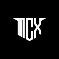 MCX letter logo design with white background in illustrator, logo modern alphabet font overlap style, calligraphy designs for logo, Poster, Invitation, etc. vector