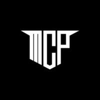 MCP letter logo design with white background in illustrator, logo modern alphabet font overlap style, calligraphy designs for logo, Poster, Invitation, etc. vector