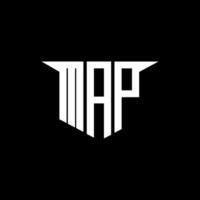 MAP letter logo design with white background in illustrator, logo modern alphabet font overlap style, calligraphy designs for logo, Poster, Invitation, etc. vector