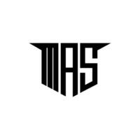 MAS letter logo design with white background in illustrator, logo modern alphabet font overlap style, calligraphy designs for logo, Poster, Invitation, etc. vector