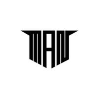 MAN letter logo design with white background in illustrator, logo modern alphabet font overlap style, calligraphy designs for logo, Poster, Invitation, etc. vector