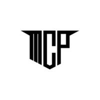 MCP letter logo design with white background in illustrator, logo modern alphabet font overlap style, calligraphy designs for logo, Poster, Invitation, etc. vector