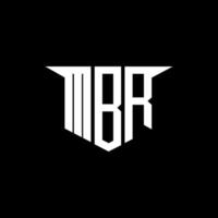 MBR letter logo design with white background in illustrator, logo modern alphabet font overlap style, calligraphy designs for logo, Poster, Invitation, etc. vector
